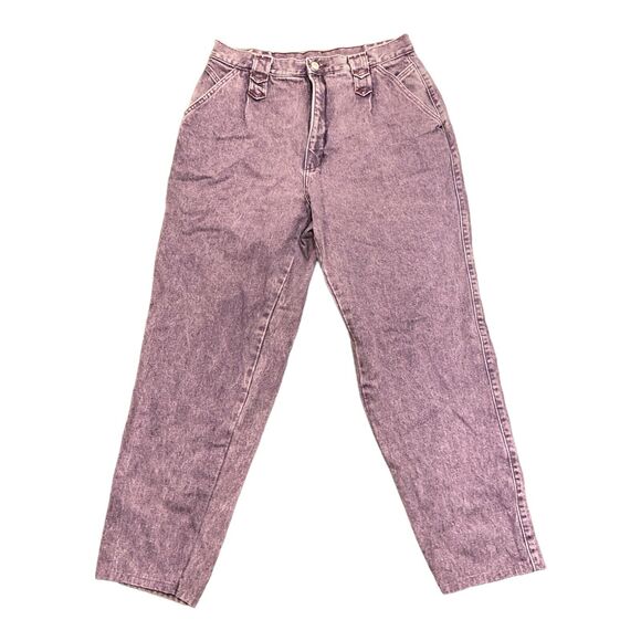 Vtg Roper Bareback High Rise Stonewash‎ Purple Denim Mom Jeans Women's Sz 15 16 - Picture 1 of 8